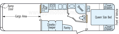 36' 2008 Forest River Work And Play - Toy Hauler Floorplan