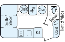 17' 2011 Casita Floorplan