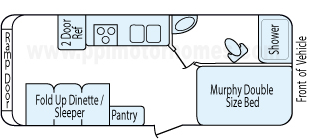 24' 2014 Forest River Work And Play - Toy Hauler Floorplan