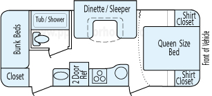 21' 2013 Lance w/Slide - Bunk House Floorplan