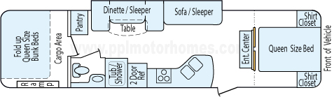 36' 2011 Palomino Puma Unleashed w/Slide - Toy Hauler - Bunk House Floorplan