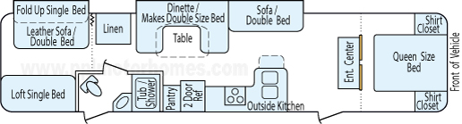 36' 2011 Open Range w/2 Slides - Bunk House Floorplan