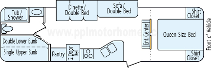 30' 2009 Keystone Sprinter Select w/Slide - Bunk House Floorplan