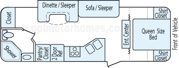 28' 2013 Keystone Passport Ultra Lite w/Slide Floorplan