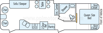 33' 2010 Keystone Laredo w/Slide Floorplan