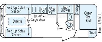 26' 2011 Dutchman Rubicon - Toy Hauler Floorplan