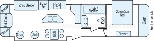 36' 2014 Keystone Laredo w/3 Slides Floorplan