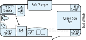 24' 2010 Heartland Edge w/Slide Floorplan