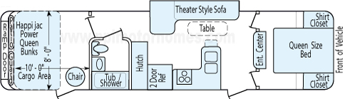34' 2013 Dutchmen Rubicon w/Slide & Generator - Toy Hauler - Bunk House Floorplan