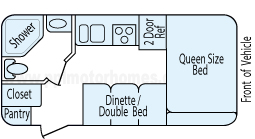 19' 2014 Winnebago Minnie Floorplan