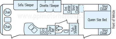 32' 2007 Jayco Jay Feather Light w/Slide Floorplan