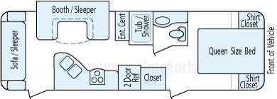 30' 2013 Keystone/Springdale Summerland w/Slide Floorplan
