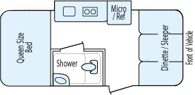 20' 2014 Forest River R-Pod w/Slide Floorplan