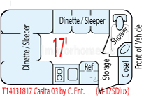 17' 2003 Casita Floorplan