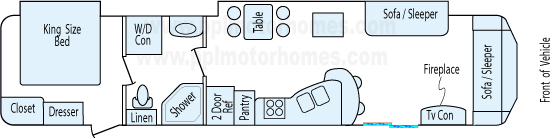41' 2011 Keystone Retreat w/2 Slides Floorplan