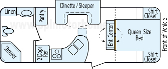 25' 2013 Evergreen I-Go w/Slide Floorplan