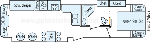 36' 2013 Jayco Eagle w/3 Slides Floorplan