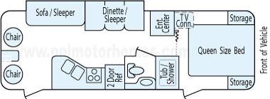 29' 2015 K-Z Sportsmen w/Slide Floorplan