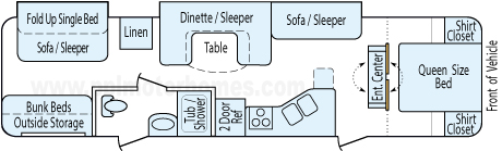 35' 2015 Coleman Lantern w/2 Slides - Bunk House Floorplan