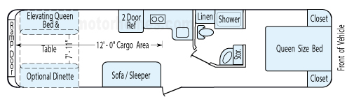 35' 2014 Livin Lite Axxess - Toy Hauler Floorplan