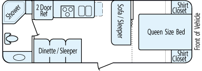23' 2016 Forest River Wildwood X-Lite Floorplan