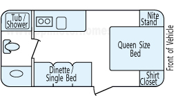 20' 2014 Coachman/ Forest River Clipper Floorplan
