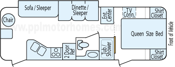 28' 2006 Palomino Puma w/Slide Floorplan