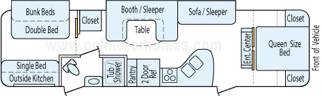 35' 2012 Jayco Jay Flight w/2 Slides - Bunk House Floorplan