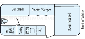 21' 2014 Forest River Viking - Bunk House Floorplan