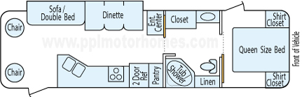 35' 2005 Jayco Eagle w/Slide Floorplan