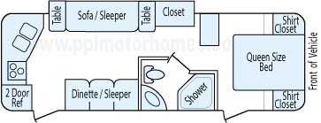 28' 2014 Coachmen Freedom Express w/Slide Floorplan