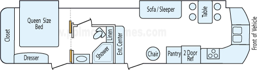 36' 2013 Palomino Puma w/2 Slides Floorplan