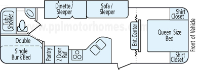 30' 2013 Crossroads Longhorn w/Slide Floorplan