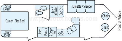 29' 2009 Forest River/Rockwood Windjammer w/Slide Floorplan