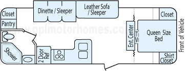 28' 2009 Gulf Stream Stream Lite w/Slide Floorplan