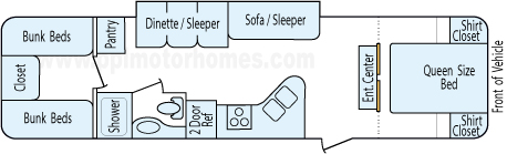 35' 2007 Dutchmen Tundra w/Slide - Bunk House Floorplan