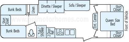 32' 2011 Gulf Stream Innsbruck w/Slide Floorplan