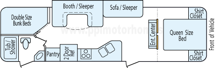 33' 2014 Fleetwood Wilderness w/Slide - Bunk House Floorplan