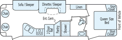 30' 2015 Colemam By Dutchmen Lantern Edition w/Slide Floorplan