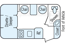 17' 2007 Casita Freedom Deluxe Floorplan