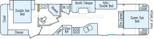 41' 2013 Crossroads Longhorn w/2 Slides Floorplan