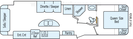 34' 2014 Dutchmen Aspen Trail w/2 Slides Floorplan