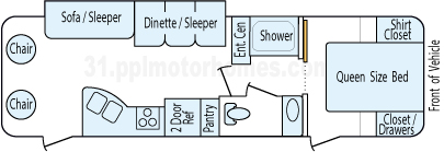 31' 2016 Dutchmen Aerolite 20th Anniversary w/Slide Floorplan