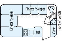 17' 2006 Casita Floorplan