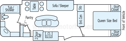 30' 2012 Crossroads Cruiser Aire w/2 Slides Floorplan