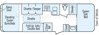 27' 2009 Skyline Rampage Layton w/Generator - Toy Hauler Floorplan
