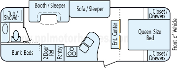 28' 2011 Dutchmen Classic w/Slide - Bunk House Floorplan
