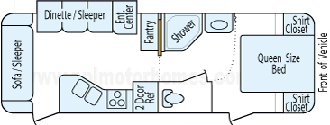 28' 2006 Forest River Grand Surveyor Floorplan