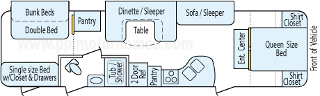 35' 2009 Jayco Jay Flight G2 w/2 Slides - Bunk House Floorplan