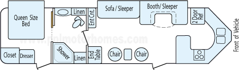 34' 2013 Coachmen Freedom Express w/2 Slides Floorplan